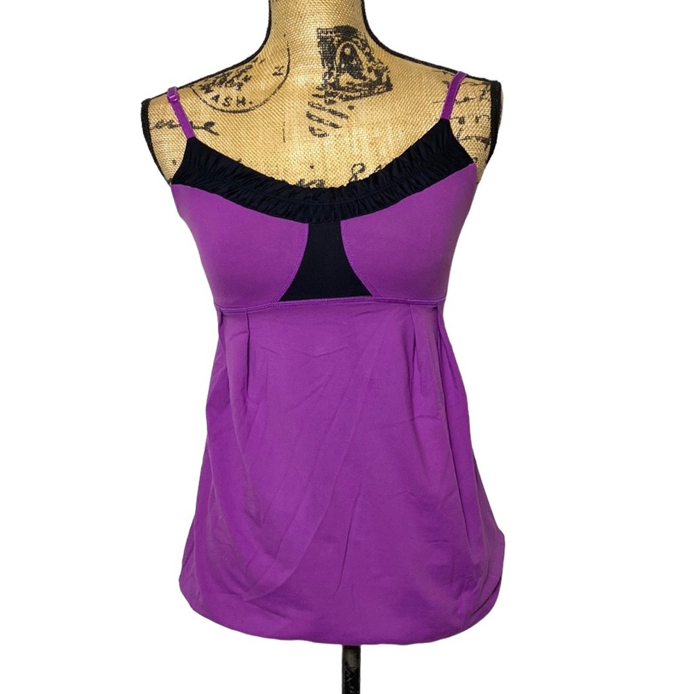 Lululemon Purple Black Spaghetti Strap Athletic Tank Top 4